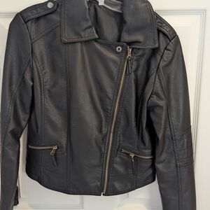 Black Leather Biker Jacket